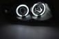 Preview: LED Angel Eyes Scheinwerfer für Audi A4 B5 94-98 schwarz CCFL